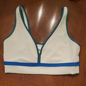 ZYIA White, Green and Blue Sports Bra